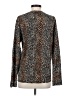Equipment Animal Print Brown Pullover Sweater Size S - photo 2