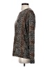 Equipment Animal Print Brown Pullover Sweater Size S - photo 5