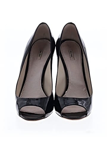 Miu Miu Patent Leather Peep Toe Heels (view 2)