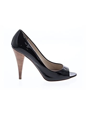 Miu Miu Patent Leather Peep Toe Heels (view 1)