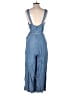 Fab'rik 100% Tencel Solid Blue Jumpsuit Size S - photo 2