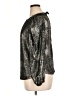 Harlow Metallic Silver Long Sleeve Blouse Size XL - photo 5