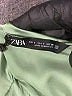 Zara 100% Polyester Green 3/4 Sleeve Blouse Size S - photo 7
