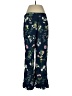Ann Taylor LOFT 100% Rayon Floral Blue Casual Pants Size 6 - photo 2