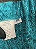 Miss Dorby 100% Polyester Paisley Teal Blue Formal Skirt Size 14 - photo 4
