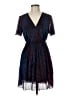 Shein 100% Polyester Paisley Blue Cocktail Dress Size 6 - photo 1