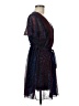 Shein 100% Polyester Paisley Blue Cocktail Dress Size 6 - photo 4