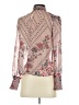 Living Doll 100% Polyester Paisley Pink Long Sleeve Blouse Size XS - photo 2