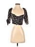 Lulus 100% Rayon Black 3/4 Sleeve Blouse Size S - photo 1
