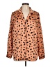 ASOS 100% Polyester Animal Print Orange Long Sleeve Blouse Size 10 - photo 1