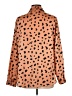 ASOS 100% Polyester Animal Print Orange Long Sleeve Blouse Size 10 - photo 2
