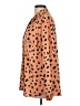 ASOS 100% Polyester Animal Print Orange Long Sleeve Blouse Size 10 - photo 5