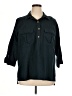 Zara Black 3/4 Sleeve Button-Down Shirt Size XL - photo 1