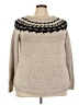 Market and Spruce Fair Isle Tan Pullover Sweater Size 3X - photo 1