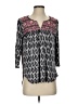One September 100% Rayon Black 3/4 Sleeve Blouse Size S - photo 1