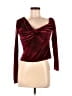 Elodie Burgundy Long Sleeve Top Size M - photo 1