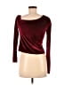 Elodie Burgundy Long Sleeve Top Size M - photo 2