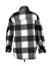 H&M 100% Polyester Plaid Gray Brown Coat Size M - photo 2
