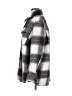 H&M 100% Polyester Plaid Gray Brown Coat Size M - photo 5