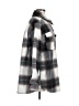 H&M 100% Polyester Plaid Gray Brown Coat Size M - photo 4