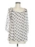 Nostalgia Polka Dots Gray 3/4 Sleeve Blouse Size M - photo 1