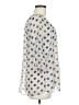 Nostalgia Polka Dots Gray 3/4 Sleeve Blouse Size M - photo 4