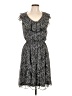 JBS 100% Polyester Chevron-herringbone Gray Casual Dress Size 10 - photo 1