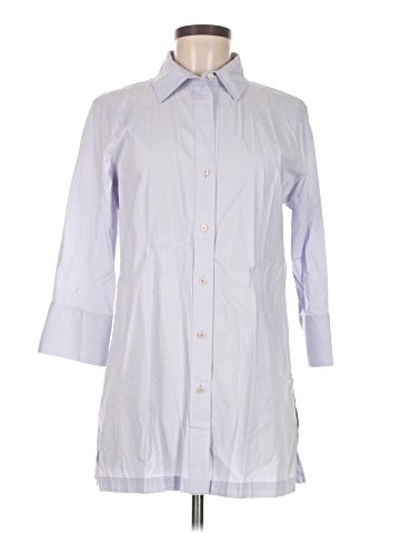 PaperWhite 3/4 Sleeve Button-Down Shirt (view 1)