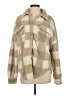 PacSun Plaid Tan Faux Fur Jacket Size XXS - photo 1