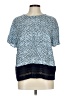 MICHAEL Michael Kors Blue Short Sleeve Blouse Size L - photo 1