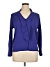 Giorgio Armani Blue Long Sleeve Blouse Size EU 46 / US 16 - photo 1