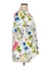 Koret Floral White Short Sleeve Blouse Size XL - photo 4