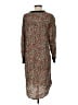 uncle frank 100% Rayon Print Brown Casual Dress Size Sm - Med - photo 2