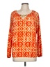 MICHAEL Michael Kors Orange Long Sleeve Blouse Size M - photo 1