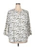 Monday Fun 100% Polyester White 3/4 Sleeve Blouse Size 2X - photo 1