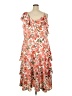 Maison Tara 100% Polyester Floral Orange Cocktail Dress Size 18 - photo 2