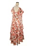 Maison Tara 100% Polyester Floral Orange Cocktail Dress Size 18 - photo 4