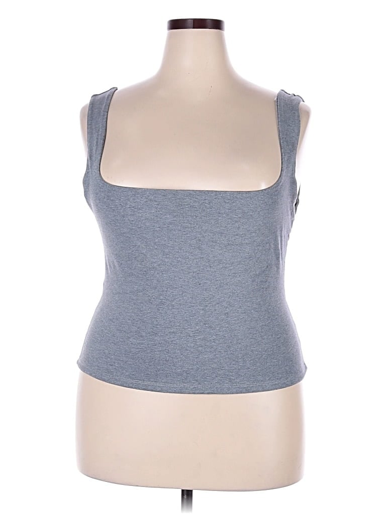 Pre-owned Rebdolls Tank Top Gray Sweetheart Neckline Tops