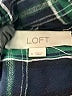 Ann Taylor LOFT 100% Rayon Plaid Green Long Sleeve Blouse Size S - photo 7