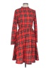 Shein Plaid Red Casual Dress Size 12 - photo 1