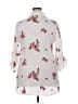 Kindred 100% Polyester Floral White 3/4 Sleeve Blouse Size 2X - photo 2