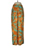 Bar III 100% Polyester Paisley Orange Casual Pants Size 8 - photo 1