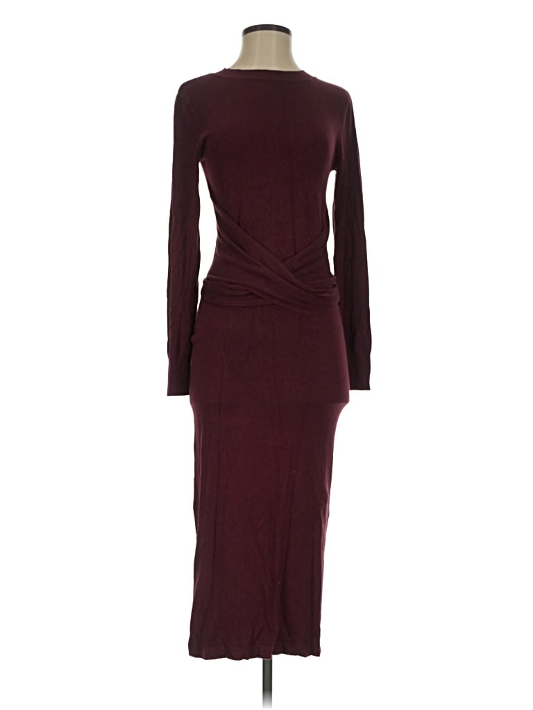 Pre-owned Lascana Casual Dress In Burgundy
