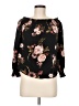 J for Justify Black 3/4 Sleeve Blouse Size M - photo 1