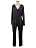 Ann Taylor LOFT Outlet Metallic Black Jumpsuit Size M - photo 1