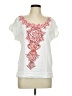 Assorted Brands 100% Baumwolle White Short Sleeve Blouse Size L - photo 1
