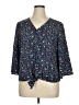 VIISHOW Blue 3/4 Sleeve Blouse Size XL - photo 1