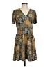 MICHAEL Michael Kors Paisley Brown Casual Dress Size L - photo 1