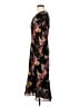Talbots 100% Silk Floral Multi Color Black Casual Dress Size 6 - photo 5