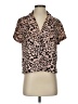 Lulus Animal Print Pink Short Sleeve Blouse Size S - photo 1